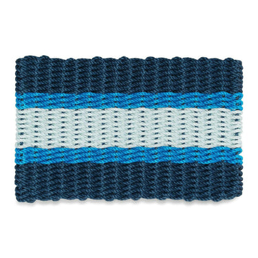 Lobster Rope Doormats, Outdoor Door Mats, Wicked Good Door Mats Made in Maine, Navy, Light Blue, Seafoam